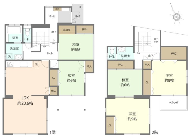 日進市岩崎町元井ゲ戸建の間取り|間取り5LDK