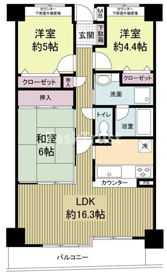 【間取り】 | パークヒルズゼンボー大手前