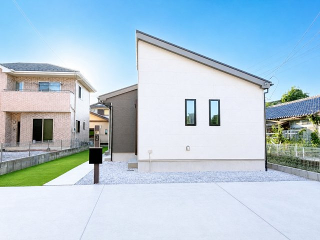 ハートフルタウン前橋市朝倉町2丁目4番　A号棟（平屋）の外観|東面からの外観です♪おしゃれな外観です♪
土地80坪にゆとりある平屋物件です。