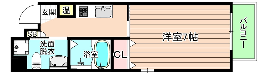 大阪市都島区中野町１丁目の賃貸マンションの間取り