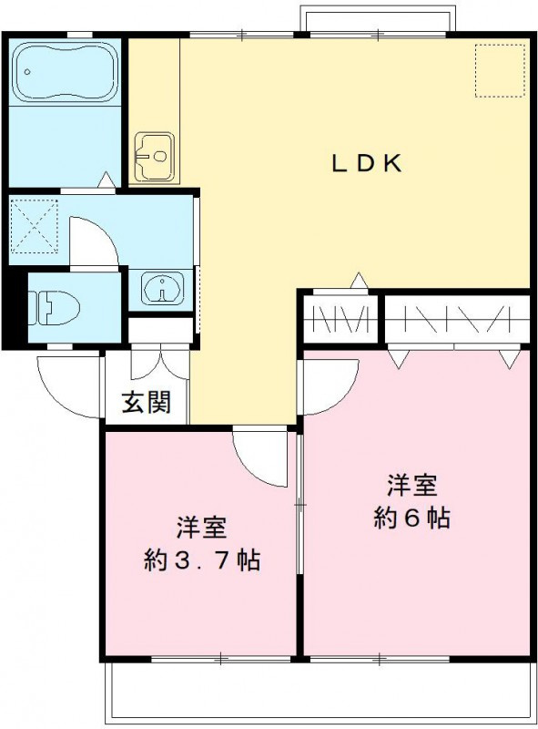 アイハイツＡ・Ｂの間取り