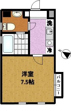 ベルクレール伍番館の間取り