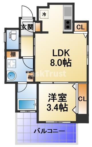 【間取り】 | ウィステリア大阪天満宮