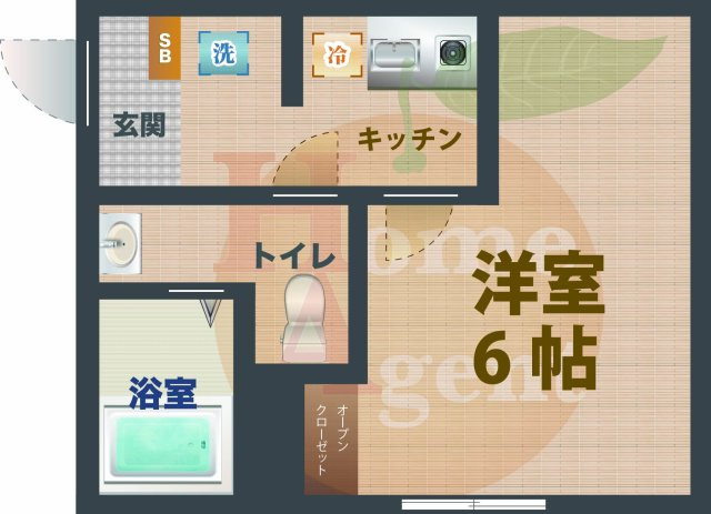 【間取り】 | フォルテ東高円寺 | 1Kのお部屋です。