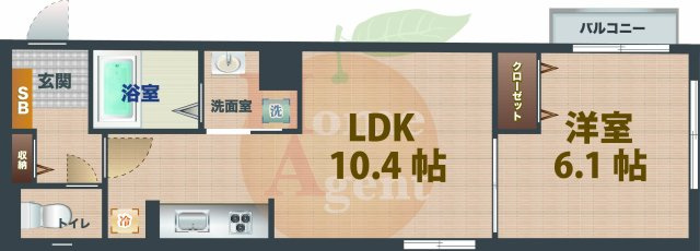 【間取り】 | アーバングレイス西荻 | 1LDKのお部屋です。