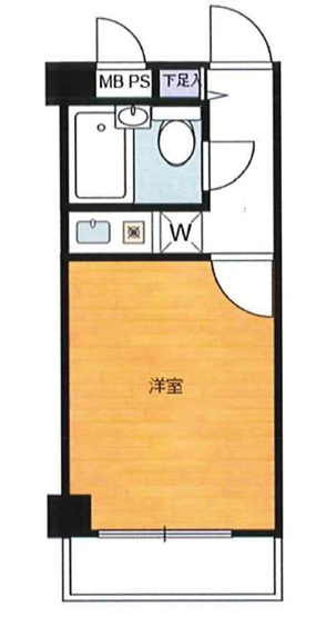 【間取り】 | クリオ淵野辺参番館 | ワンルームは一人暮らしに最適で家賃を抑えやすく掃除も楽な点が魅力です。生活空間がコンパクトにまとまるため、動線が短く、生活しやすいです。家具の配置も工夫次第で個性を出しやすく、自由な空間を楽しめます。