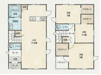 南区白藤１丁目／２号棟の間取り