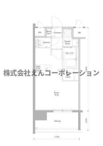 【間取り】 | エンクレスト天神LINK | 反転タイプ