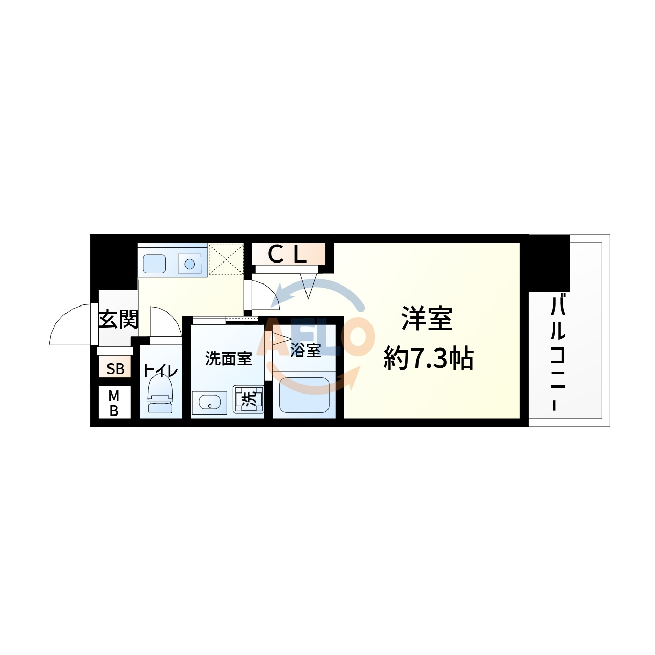 アスリート本町リバーウエストの間取り|アスリート本町リバーウエスト　間取り
