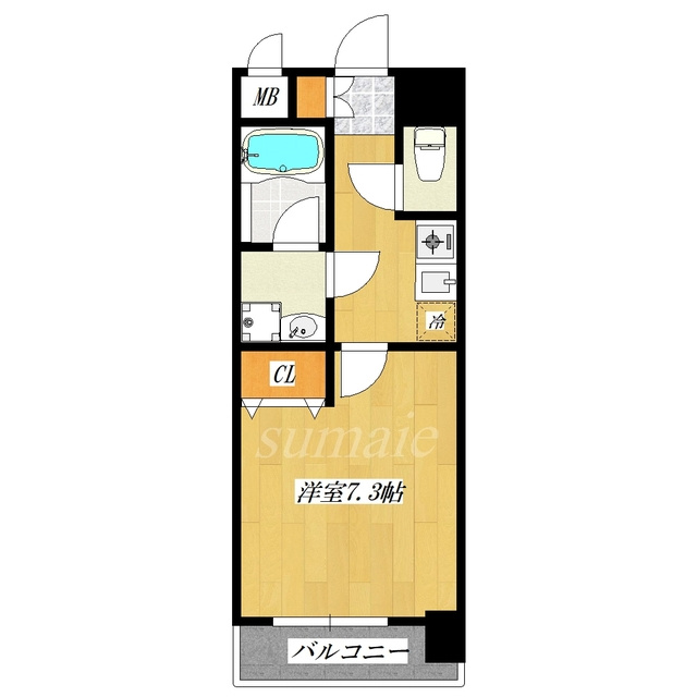 ルミエール西が丘の間取り|バス・トイレ別♪設備充実の1Ｋです☆
