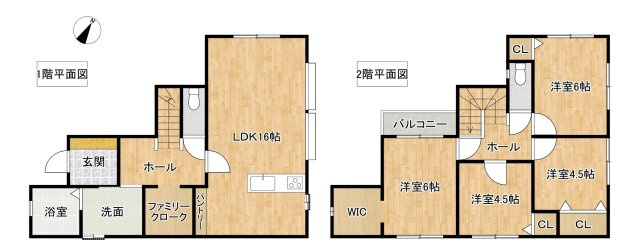 広島市佐伯区八幡２丁目　新築一戸建ての間取り