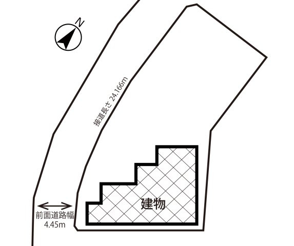 広島市佐伯区八幡２丁目　新築一戸建ての土地図|敷地面積広々61坪！複数台駐車可！