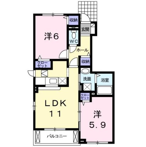 【間取り】 | グリーンパーク　Ｅ・Ｉ　Ａ