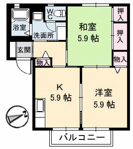 【間取り】 | グランディールⅡG棟