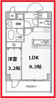【間取り】 | ドゥーエ曳舟