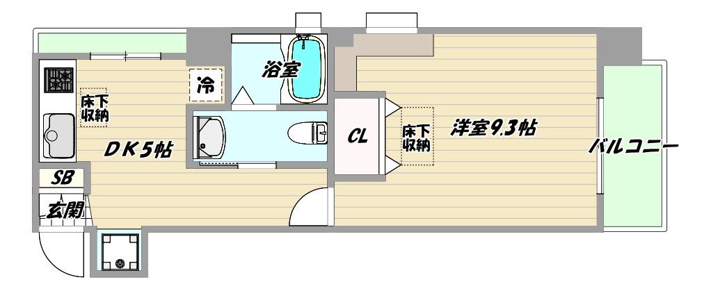 大阪市淀川区木川東４丁目の賃貸マンションの間取り