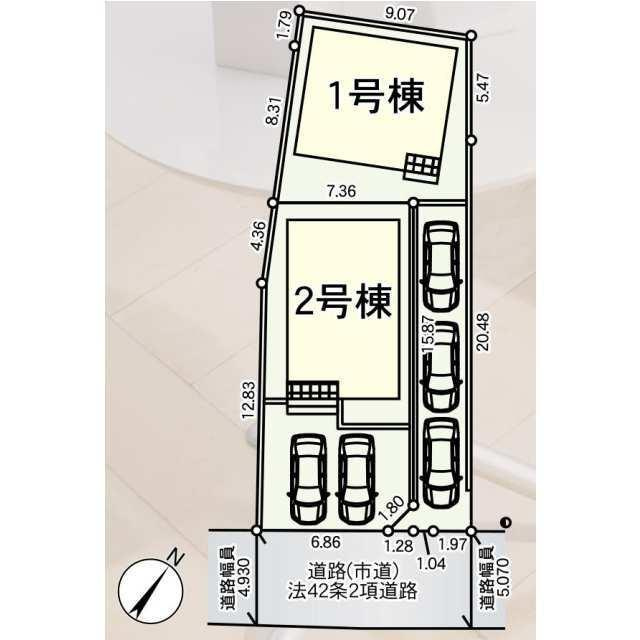 久留米市荒木町白口第6の区画図