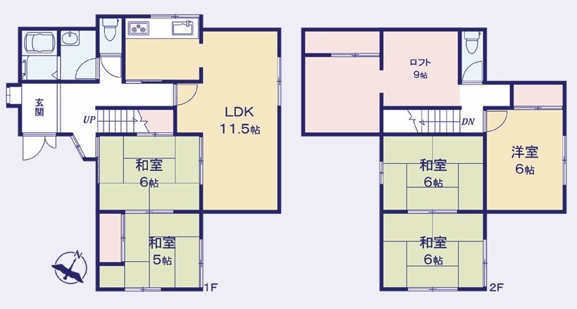 熊谷市上須戸　中古戸建の間取り|図面と現況が異なる場合、現況を優先とします。