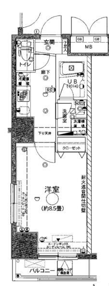 グランフォース上野入谷の間取り|間取りです。