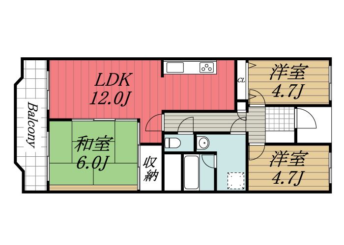 【間取り】 | パレ・ドール四街道