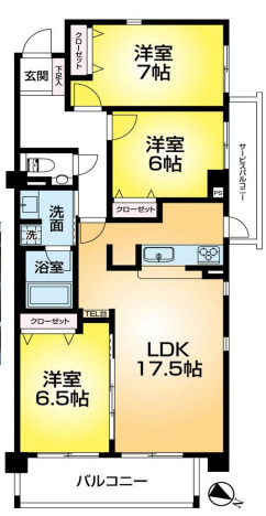 グランパラッシオ六甲高尾通の間取り