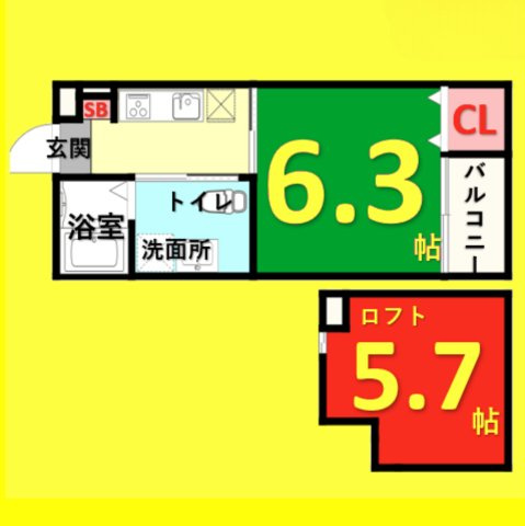 Kohimari志賀本通　名古屋市賃貸　仲介手数料無料の間取り