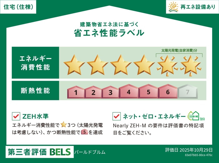 パールドブルムの省エネ性能ラベル