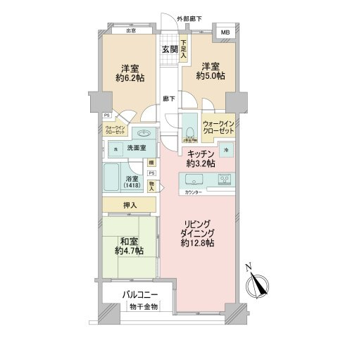 レーベンリヴァーレクロス東京の間取り|10階部分・南西向きにつきまして日当たり・通風・眺望良好