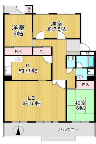 【間取り】 | ☆グリーンヒル光善寺住宅第五棟