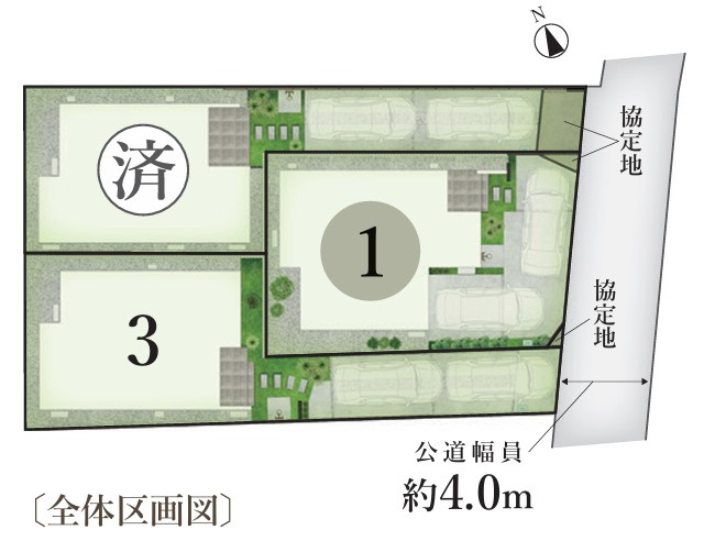 【区画図】 | 藤沢市本鵠沼4丁目Ⅱ 新築戸建 全3棟