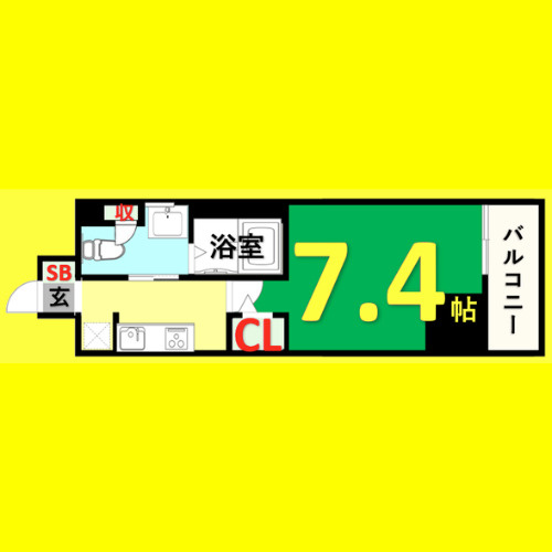 パークアクシス丸の内　名古屋市賃貸　仲介手数料無料の間取り