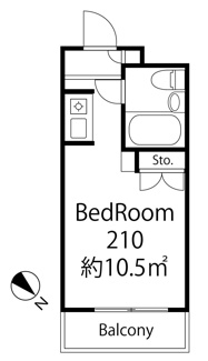 【間取り】 | AP1060 ピアニシオン ブローニュ クレスト 210 | 




