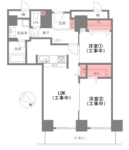 オークプリオタワーの間取り