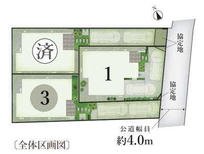 【区画図】 | 藤沢市本鵠沼4丁目Ⅱ 新築戸建 全3棟
