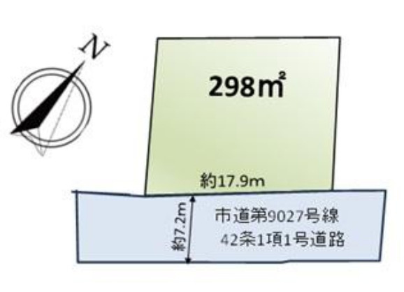 敷地面積９０坪　売地　川越市天沼新田