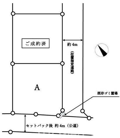 茅ケ崎市西久保　売地　全２区画の土地図|対象A区画