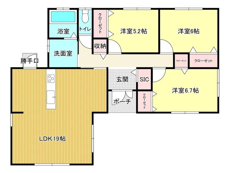山陽小野田市厚狭　一戸建ての間取り