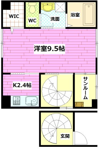 グランドール　コルソ　B棟の間取り