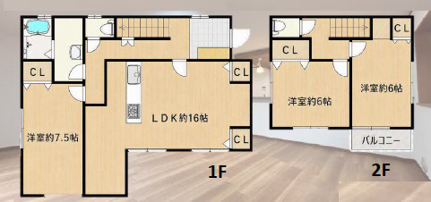小田原市永塚　中古戸建の間取り