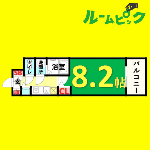 エスリード栄イーストスクエア　名古屋市賃貸　仲介手数料無料の間取り