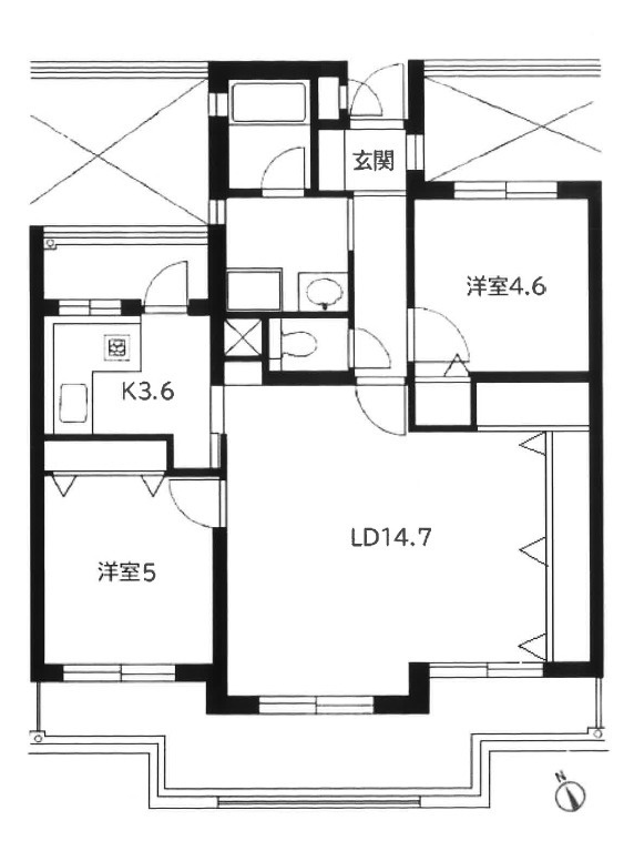 ライフヒルズ富雄の間取り
