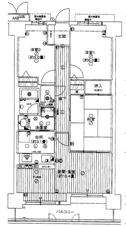 フルレ新石切の間取り