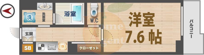 【間取り】 | プレール・ドゥーク西荻窪 | 1Kのお部屋です。
