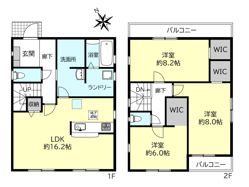 神戸市西区王塚台6丁目新築戸建３号棟の間取り