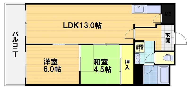 アサワハイツの間取り