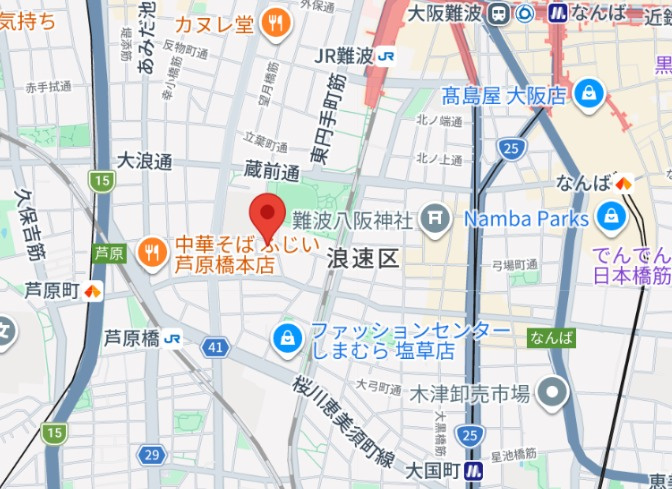 プレジオ難波EUROの地図