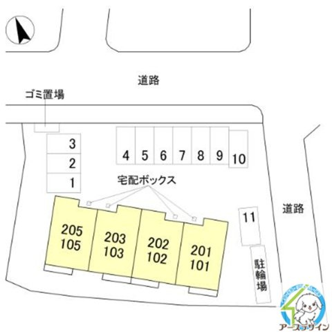 D-ROOM　天が岡の区画図