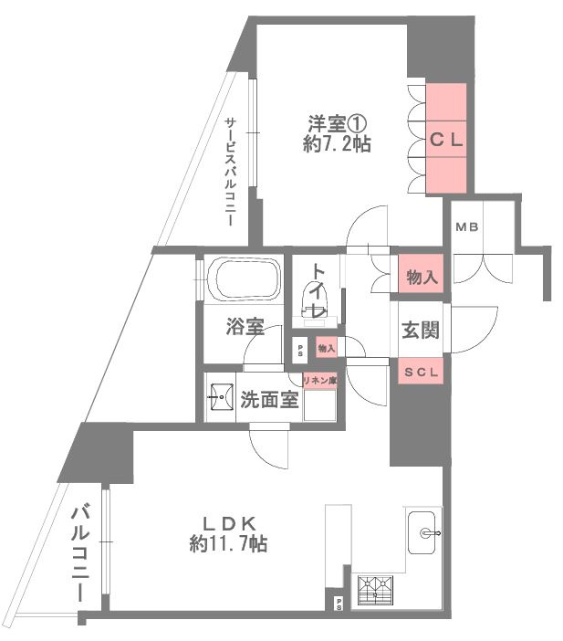 リーガル岡崎橋の間取り