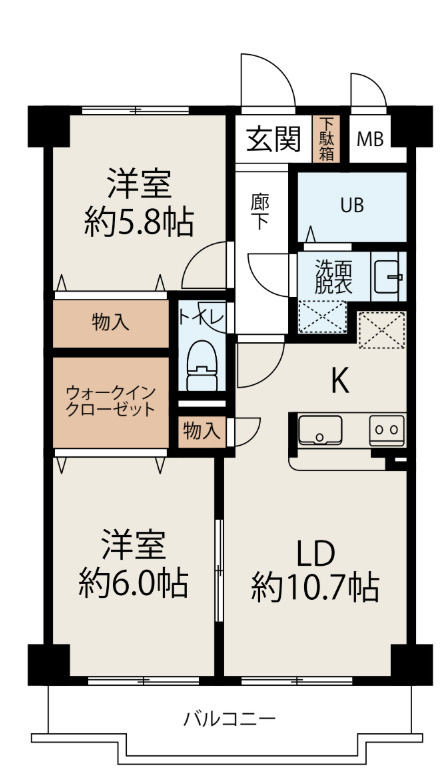 フラワーフォンテーヌⅡの間取り