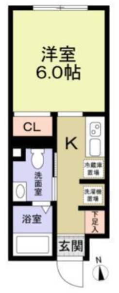 板橋区大山金井町の賃貸マンションの間取り